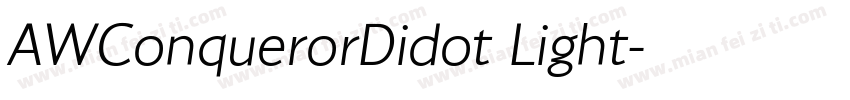 AWConquerorDidot Light字体转换